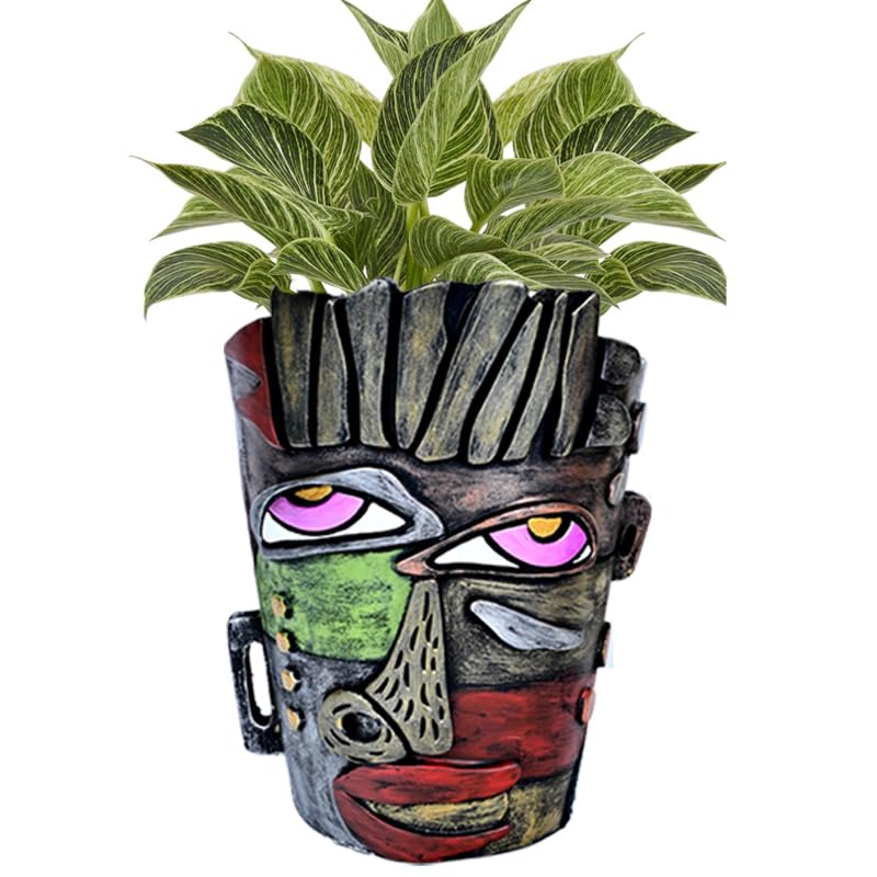 Midogaigai Abstract Face Planter Pots for Indoor Plants&Flowers Home Decor - style: Retro
