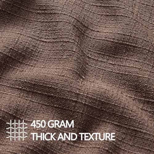 MIULEE Thick Textured Decorative Throw Pillow Covers 20x20 Inch Dark Brown - color: Dark Brown, size: 20" x 20" (Pack of 2)