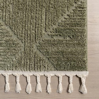 nuLOOM Kerry Green Trellis Power Loomed Area Rug, 8' x 10' - color: Kerry Green, size: 7'10" x 10' (Rectangular)