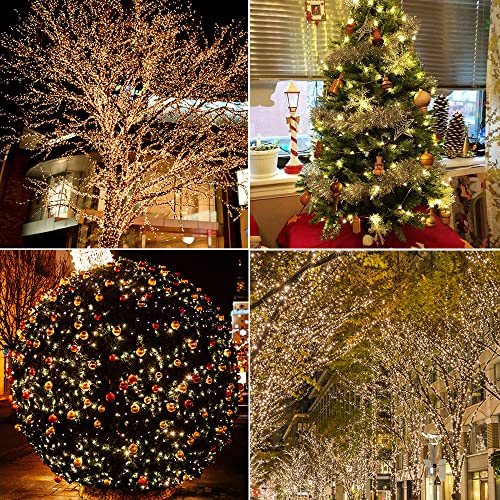 328FT 1000 LED Fairy Lights Plug in Twinkle Lights Silver Wire