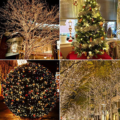 328FT 1000 LED Fairy Lights Plug in Twinkle Lights Silver Wire