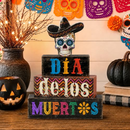 4Pcs Day of the Dead Table Decorations Dia De Los Muertos Sign Decor - style: Day of the Dead
