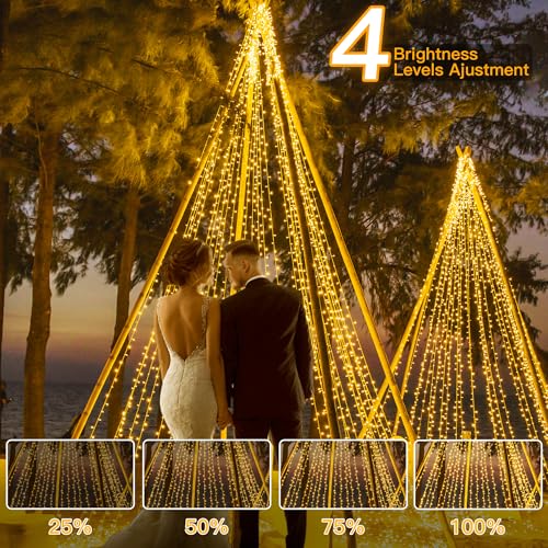 Ollny Christmas Lights Warm White, 400LED 131FT String Lights with Remote - color: Warm White, size: 400 LEDs