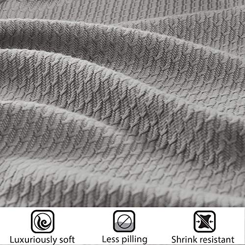 Madison Park 100% Egyptian Cotton Summer Blanket Full Queen Size Grey - color: Grey, size: Full/Queen