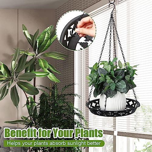 Enhon 2 Pack Plant Hanger, 12" Metal Hanging Planter for Indoor Plants