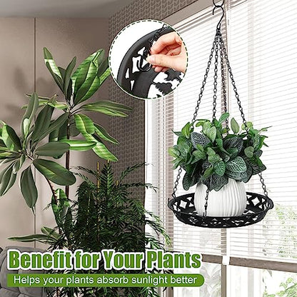 Enhon 2 Pack Plant Hanger, 12" Metal Hanging Planter for Indoor Plants