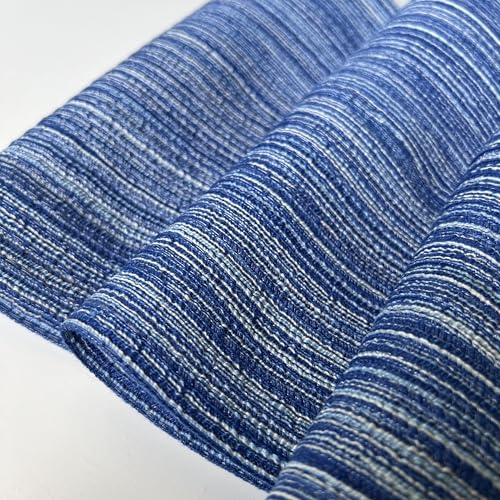 WAZAIGUR Oval Placemats Set of 4, Woven Braided, 18 x 12 Inch, Blue ＆ White - color: Blue and White, size: set of 4