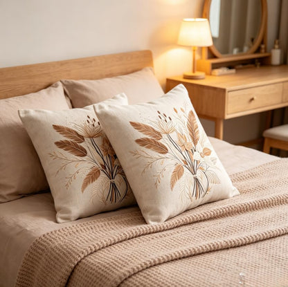 18x18 Inch Neutral Boho Throw Pillow Covers Set of 2 - color: A20011, size: 18" x 18" (Pack of 2)