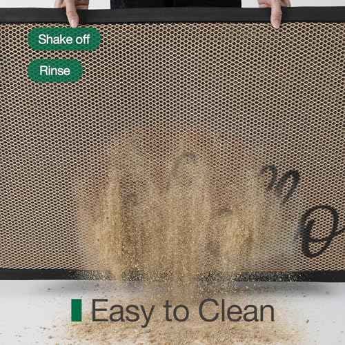 LUMI Outside Welcome Door Mat 24x36, Non-Slip Durable Rubber Easy Clean - color: Hello, size: 24"x36"