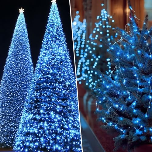 Twinkle Fairy Lights 8 Modes with Remote and Timer 33ft 100LED - color: Blue, size: 1 Pack