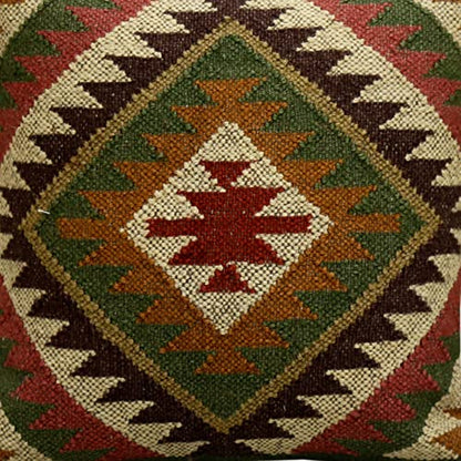 Trade Star 70% Jute 30% Wool Handwoven Pillow Cover 18x18 Inches - color: Pattern 3