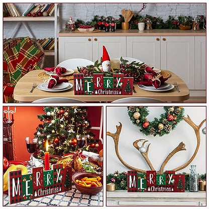 Hello Winter and Merry Christmas Wooden Sign Office Home Decor - style: Santa Claus