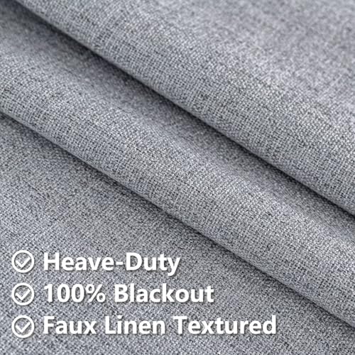 100% Blackout Curtain 84 inch Length Faux Linen (W100 x L84, Beige) - color: Beige, size: 100"W x 84"L (Pack of 1)