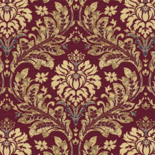 Loom and Mill Luxury Damask Valances for Windows, Burgundy Red, 54"x18" - color: Lafaye-burgundy Red
