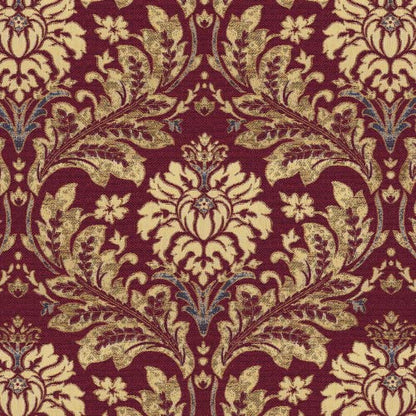 Loom and Mill Luxury Damask Valances for Windows, Burgundy Red, 54"x18" - color: Lafaye-burgundy Red