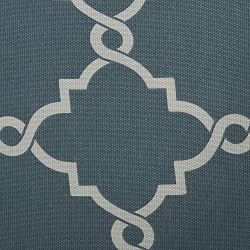 Madison Park Fretwork Print Window Curtain 1 Panel, 50x63 Blue/White - color: Blue/White, size: 50"W x 63"L (Pack of 1)