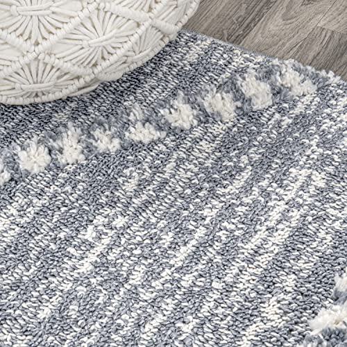 JONATHAN Y Trellis High-Low Gray/Cream Runner Rug 2X8 ft, Sofie Moroccan for Living Room, Bedroom, Kitchen, Office, Easy-Cleaning, High Traffic, Pet-Friendly, Non-Shedding SNT102A-28 - size: 2'2" x 8' (Runner)