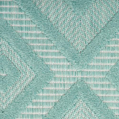 Nourison Home Versatile Aqua Teal 4' x 6' Area Rug - Easy Clean, Non Shedding, Bed Room, Living Room, Dining Room, Kitchen (4' x 6') - color: Aqua Teal, size: 4' x 6' (Rectangular)