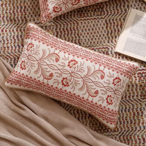 ISAENNE Designer French Rectangle Throw Pillow Cover,Set of 2,20"x12" - color: Chamonix a, size: 20" x 12" (Pack of 2)