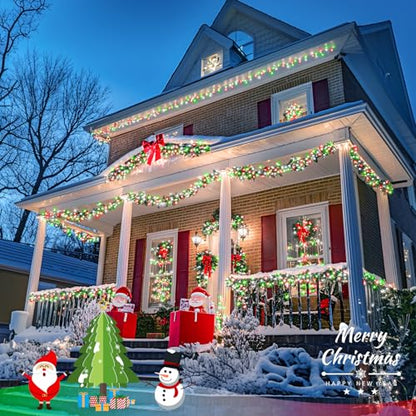 JMEXSUSS Connectable Red White and Green Christmas Lights - color: Red White Green, size: 100 LED