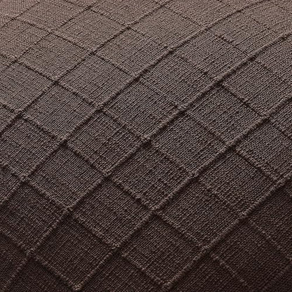 ZeeMart 2Pk Heavy Weight Artisanal Grid Pillow Covers 18x18in Chocolate - color: Chocolate, size: 18" x 18" (Pack of 2)