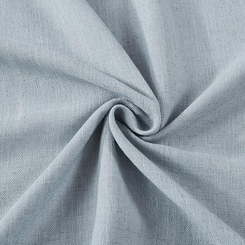 Vision Home Blue Grey Linen Pinch Pleated Semi Sheer Curtains 40Wx84Lx2 - color: Blue Fog/Pinch, size: 40"W x 84"L (Pack of 2)