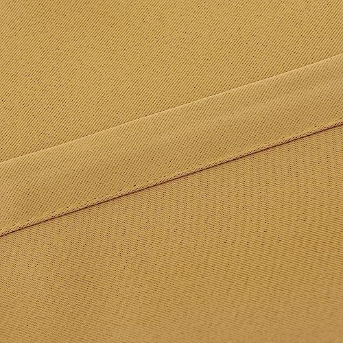INLINAS Blackout Curtains with Sheer Overlay, Gold, 52x84 Inches - color: Gold, size: 52"W x 84"L (Pack of 2)