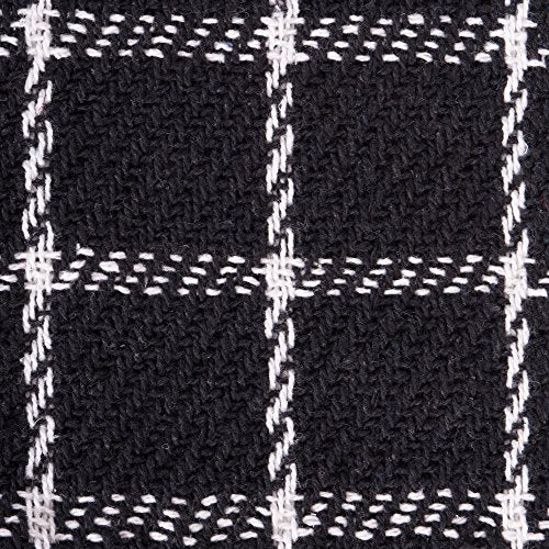 DII Transitional Checked Plaid Woven Throw, 50x60, Black - color: Black, size: 50x60"