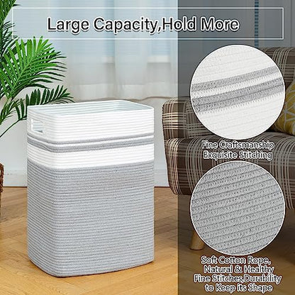OIAHOMY 91L Laundry Hamper, XXXLarge Collapsible Laundry Basket Gray - color: Gray, size: 16*15*24