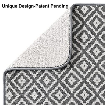 Dish Drying Mat for Kitchen Counter,Microfiber Machine Washable Dishes Matt - color: Dark Gray 2p 19.2*15.8