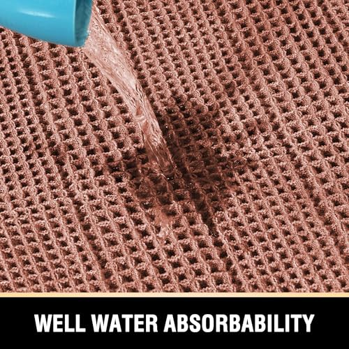 H.VERSAILTEX Upgraded Waffle Bath Mat Super Absorbent Non Slip Bath Rug Soft Pink 17" x 24" - color: Soft Pink, size: 17" x 24"