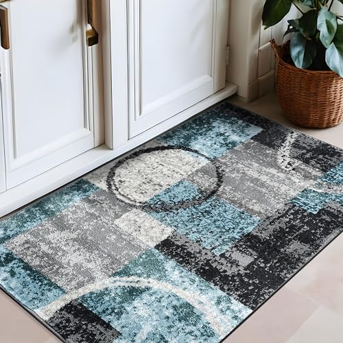 Rugshop Circle Design Contemporary Abstract Soft Area Rug Gray 2'7" x 4' - color: Grey, size: 2'7" x 4' (Rectangular)