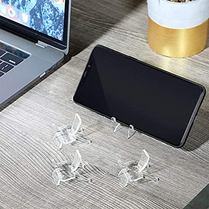 Jetec 40 Pcs Small Rock Display Stand, Acrylic Crystal Stands for Display - size: Small