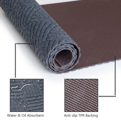 Runner Rug Non Slip, 1FT x 6FT Washable Area Rug Indoor Outdoor Rubber Back Carpet Mat for Hallway Kitchen Entryway Laundry Room Foyer Balcony Living Room, Grey