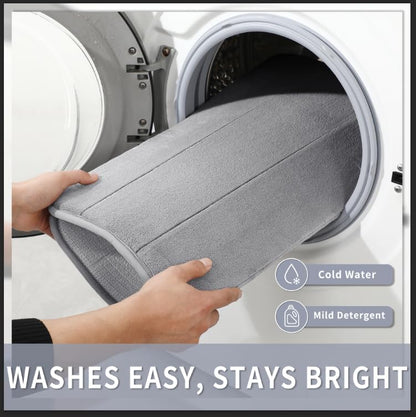 Yimobra 44"x24" Long Bath Mat, Super Soft Memory Foam Bathroom Rug - color: Grey, size: 44" X 24"