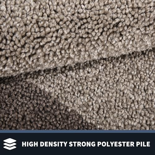 PURRUGS Hallway Runner Rug, 24" x 84", Beige & Grayish Brown - color: Beige & Grayish Brown, size: 24" X 84"