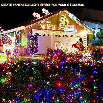 Multicolor Christmas Mini Lights, 23FT 100 Count Green Wire - color: Multicolor