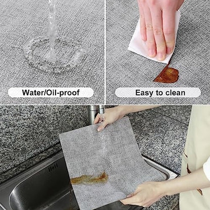 Homaxy PU Faux Leather Placemats for Dining Table, Set of 6, Light Grey - color: Light Grey
