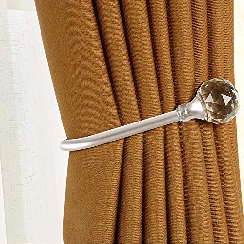 Curtain Holdback, 2pcs Wall Mounted Drapery Tiebacks, Sliver - color: 2 Pcs, Silver
