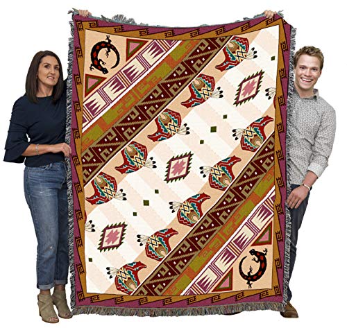 Pure Country Weavers Western Slant Light Blanket - Southwest Native American Inspired - Gift Tapestry Throw Woven from Cotton - Made in the USA (72x54) - color: Slant Light, size: Large