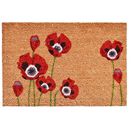 Calloway Mills Red Poppies Doormat - size: 1'5" x 2'5" (Rectangular)