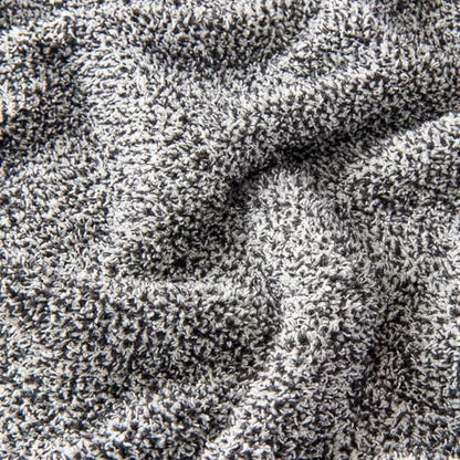 CozeCube Reversible Knitted Throw Blanket, Black White Melange 50"x60" - color: M-jet Black, size: 50"x60"