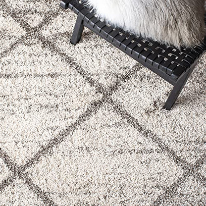 SAFAVIEH Hudson Shag Runner Rug 2'3"x6', Soft Plush Grey & Beige SGH281J - color: Grey/Beige, size: 2'3" x 6' (Runner)