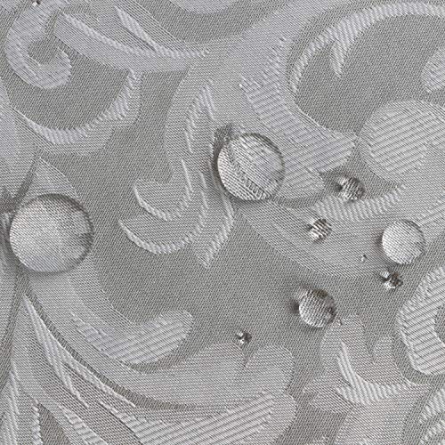 EHouseHome Jacquard Damask Reversible Silver Grey Table Runners with Tassels 13 x 72 inch Wrinkle and Water Resistant Spill-Proof Decorative Dining and Wedding Runners - color: Silver Grey With Tassels