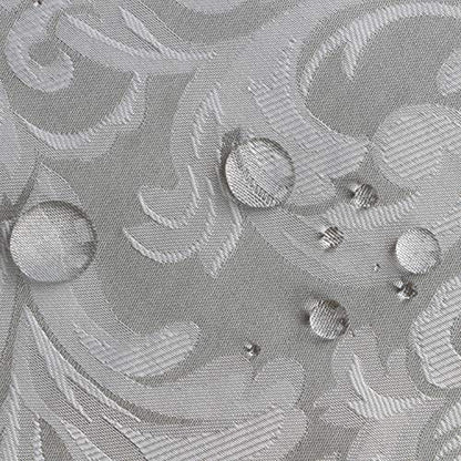 EHouseHome Jacquard Damask Reversible Silver Grey Table Runners with Tassels 13 x 72 inch Wrinkle and Water Resistant Spill-Proof Decorative Dining and Wedding Runners - color: Silver Grey With Tassels