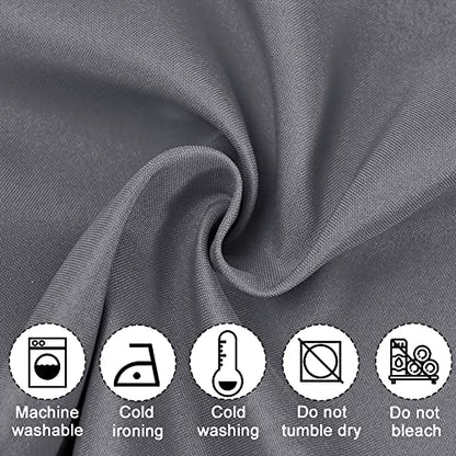 JIUZHEN Dark Grey Valance Curtains for Window 2 Panel, 42 x 18 Inches - color: Dark Grey, size: 42"W x 18"L (Pack of 2)