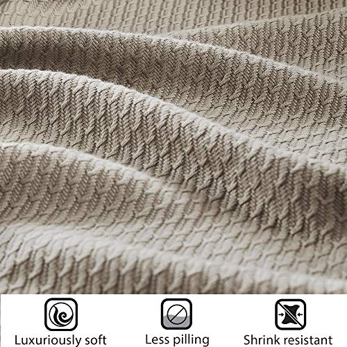Madison Park 100% Egyptian Cotton Summer Blanket Full Queen Size Khaki - color: Khaki, size: Full/Queen