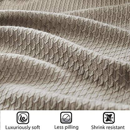 Madison Park 100% Egyptian Cotton Summer Blanket Full Queen Size Khaki - color: Khaki, size: Full/Queen
