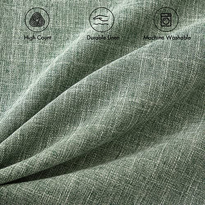 MIULEE Linen Textured Christmas Pillow Covers 16x16 Inch Sage Green - color: Sage Green, size: 16" x 16" (Pack of 2)