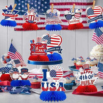 4th of July Decorations, 10PCS Patriotic Centerpiece for Table - style: 4th of July Style